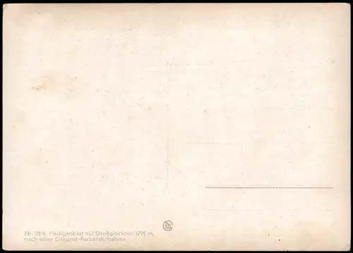 Ansichtskarte Heiligenblut am Großglockner Totale, Original Farbaufnahme 1928