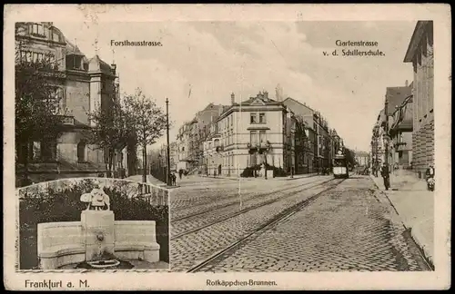 Ansichtskarte Frankfurt am Main Gartenstrasse Frosthausstraße 1915
