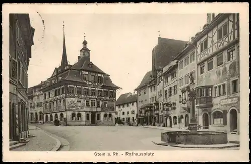 Ansichtskarte Stein am Rhein Rathausplatz 1913