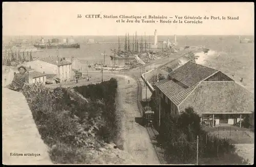 Sète Cette Station Climatique et Balnéaire Vue Générale du Port 1910