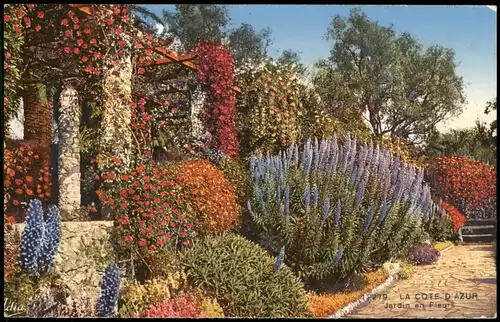 COTE D' AZUR (Region & Landschaften) LA COTE D'AZUR Jardin en Fleurs 1930