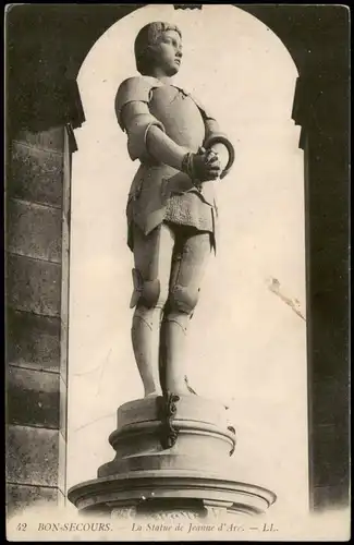 CPA Bonsecours BON-SECOURS La Statue de Jeanne d'Arc 1910