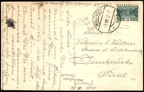 Ansichtskarte Walchsee Panorama-Ansicht 1932