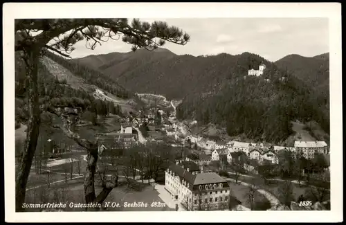 Ansichtskarte Gutenstein Sommerfrische - Panorama Blick Gesamtansicht 1934