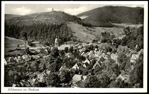 Ansichtskarte Wildemann (Innerstetal) Panorama-Ansicht; Oberharz 1956