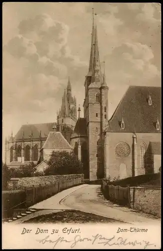 Ansichtskarte Erfurt Weg zum Dom 1905
