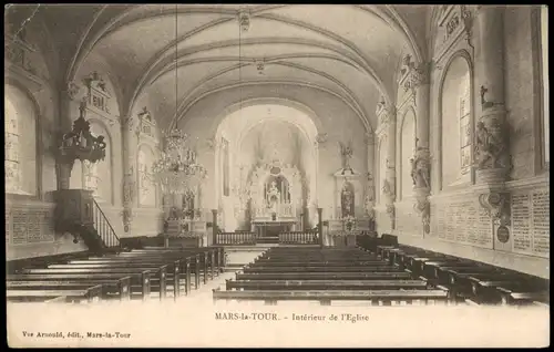 CPA Mars-La-Tour Kirche, Intérieur de l'Eglise 1918   1. Weltkrieg  Feldpost