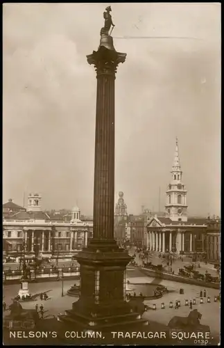 Postcard London Trafalgar Square 1925