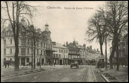 Charleville-Mézières Entrée Cours Orléans 1916    1-WK Feldpost Stempel