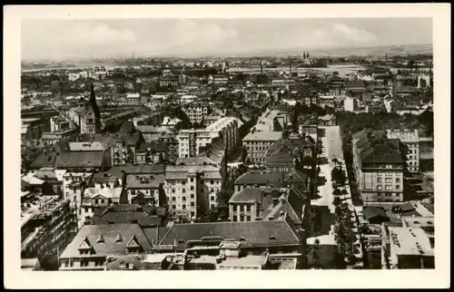 Postcard Ostrau Moravska Ostrava Panorama-Ansicht 1950
