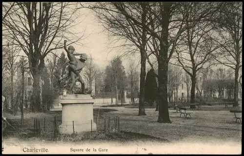 Charleville-Mézières Square de la Gare 1916   dt. Feldpost gelaufen