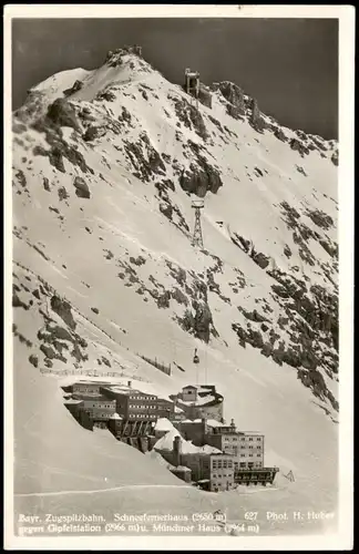 Garmisch-Partenkirchen Bayrische Zugspitzbahn  Schneefernhaus Gipfelstation 1934