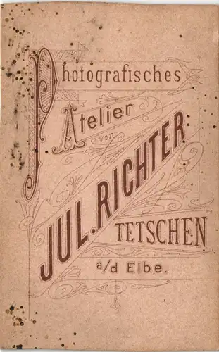 Tetschen-Bodenbach Decín Kabinettfoto CdV Mädchen: Atelier Richter 1900 CdV
