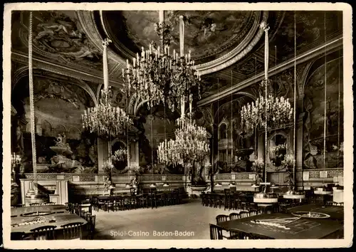 Ansichtskarte Baden-Baden Spiel-Casino, Saal 1937