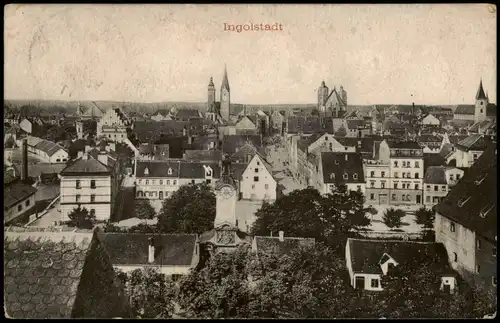 Ansichtskarte Ingolstadt Panorama-Ansicht Stadtansicht 1911