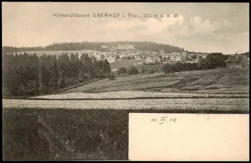 Ansichtskarte Oberhof (Thüringen) Panorama-Ansicht, Fernansicht 1905