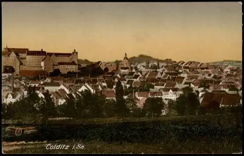 Ansichtskarte Colditz Panorama-Ansicht Ortspanorama 1922