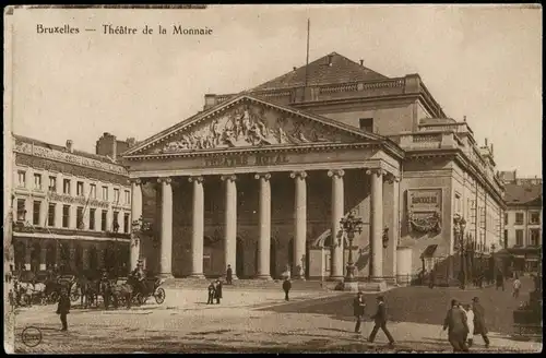 Postkaart Brüssel Bruxelles Théâtre de la Monnaie 1919