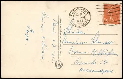 CPA Paris LA SEINE VUE DU TROCADÉRO 1932