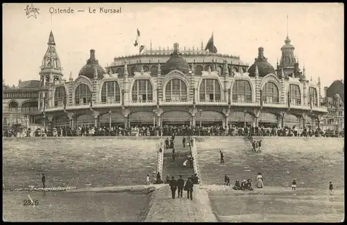 Postkaart Ostende Oostende Kurhaus Kursaal 1910