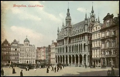 Postkaart Brüssel Bruxelles Grand Place 1910