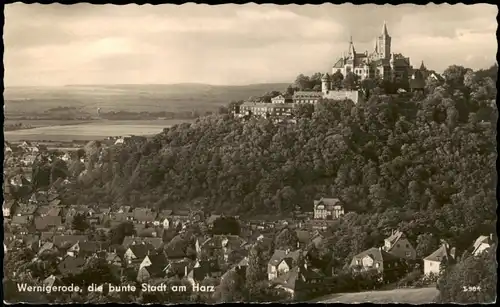 Ansichtskarte Wernigerode Panorama-Ansicht der bunten Stadt am Harz 1960