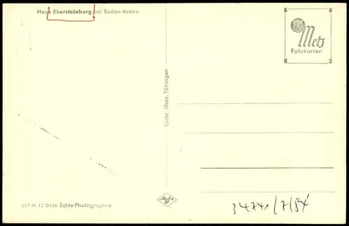 Ansichtskarte Ebersteinburg-Baden-Baden Blick auf.... 1932