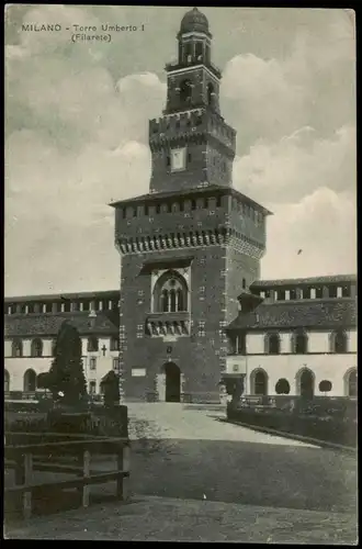 Cartoline Mailand Milano Torre Umberto I (Filarete) 1922