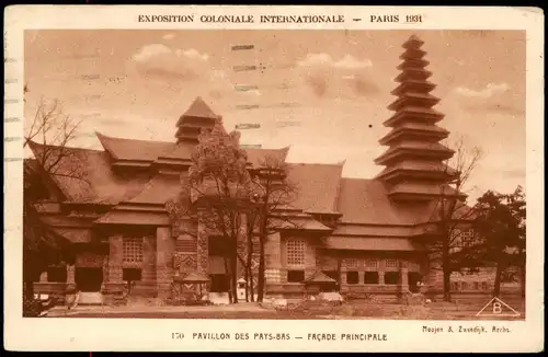 Paris PAVILLON DES PAYS-BAS Exposition Coloniale Internationale 1931