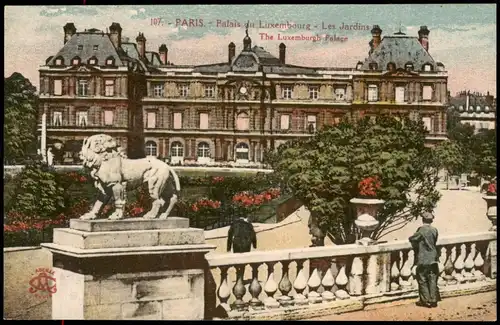 CPA Paris Palais du Luxembourg Les Jardins, Luxemburgh Palace 1910