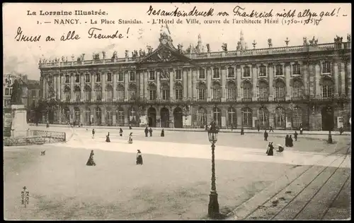 CPA Nancy La Place Stanislas L'Hôtel de Ville (Rathaus) 1906