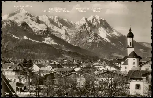 Ansichtskarte Garmisch-Partenkirchen Panorama-Ansicht Ortspanorama 1960