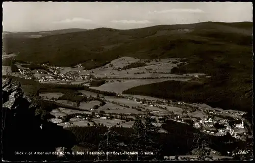 Ansichtskarte Bayerisch Eisenstein Blick ins Tal 1960