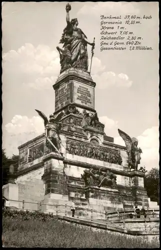 Rüdesheim (Rhein) National-Denkmal Niederwalddenkmal am Rhein 1961