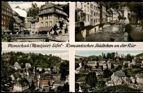Monschau/Eifel Montjoie Mehrbild-AK des Romantischen Städtchen an der Rur 1960