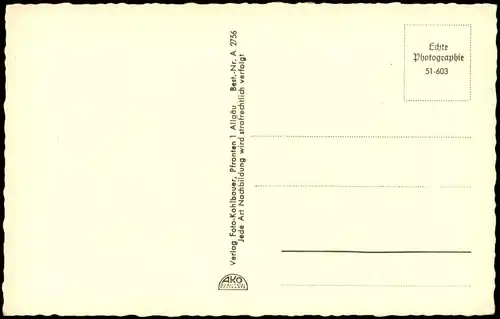 Hohenschwangau-Schwangau Königsschlösser Hohenschwangau u. Neuschwanstein 1950