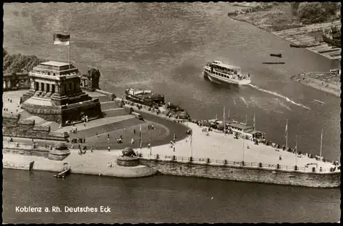 Ansichtskarte Koblenz Deutsches Eck Rhein Mosel Partie 1960