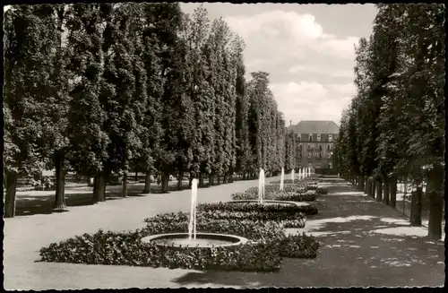 Ansichtskarte Bad Pyrmont Fontänenallee Deutschlands schönster Kurpark 1961