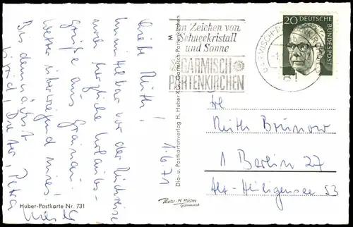 Ansichtskarte Grainau Höllentalklamm und Umland, Mehrbildkarte 1971