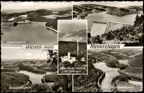 Meinerzhagen Mehrbild Listertalsperre Aggertalsperre UKW-Sender Nordhelle 1963