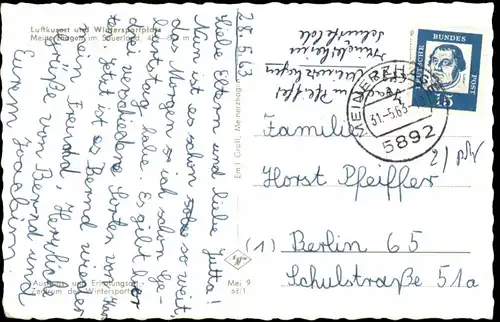 Meinerzhagen Mehrbild Listertalsperre Aggertalsperre UKW-Sender Nordhelle 1963