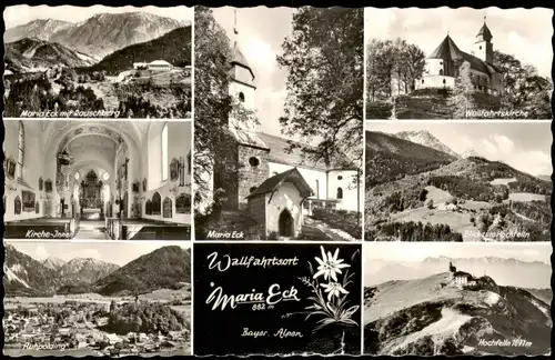 Wildflecken Mehrbild-AK u.a. Maria Eck mit Rauschberg Wallfahrtskirche uvm. 1964