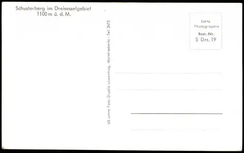 Ansichtskarte .Bayern Schusterberg im Dreisesselgebiet 1960