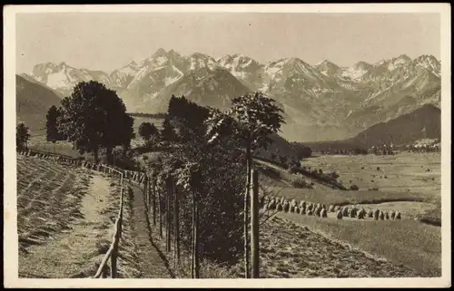 Ansichtskarte Sonthofen Blick vom Kalvarienberg 1934