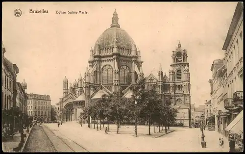 Postkaart Brüssel Bruxelles Eglise Sainte-Marie, Kirche Church 1928