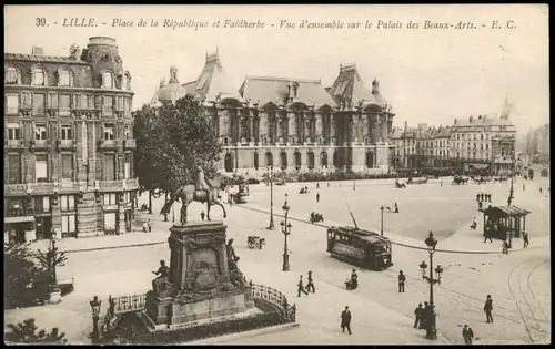 Lille Place de la République et Faidherbe Vue d'ensemble   1910