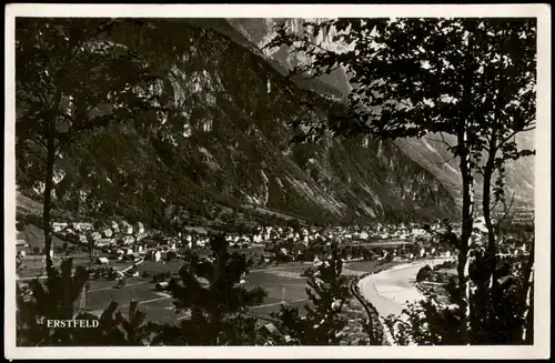 Ansichtskarte Erstfeld Panorama-Ansicht 1956   gelaufen mit Stempel ERSTFELD URI