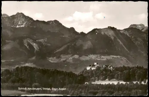 Neubeuern (Lk Rosenheim) Schloß Neubeuern im Inntal, Bayr. Alpen 1959