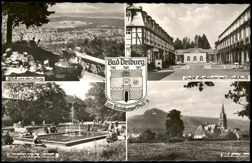 Ansichtskarte Bad Driburg Mehrbildkarte mit 4 Ortsansichten u.a. Iburg 1964