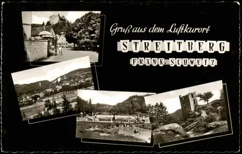 Streitberg-Wiesenttal FRANK. SCHWEIZ Mehrbildkarte 4 Foto-Ansichten 1960